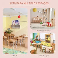 HOMCOM Organizador de Brinquedos para Crianças com 6 Caixas para quarto Sala de Jogos Creche 76x36x92cm Coral e Branco(m-7)
