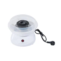 HOMCOM Máquina de Algodão Doce Potência 450W-550W Doce com Colher Medidora e 10 Palitos de Bambu 27x26x18cm Branco(m-10)