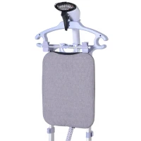 HOMCOM Ferro de Engomar a Vapor para Roupa 1800W Temperatura Ajustável em 11 Níveis Depósito de 2 L Aquecimento em 38s 35x25x47-118,5 cm Vermelho(m-12)