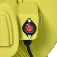 Outsunny Insuflador Elétrico de 450W para Castelo Inflável Ventilador de Ar Industrial para Brinquedos Infláveis 35x26x33,5cm Amarelo e Verde(m-9)