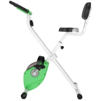 HOMCOM Bicicleta estática  para exercícios profissionais  Altura ajustável 43x97x109 cm Verde(m-11)