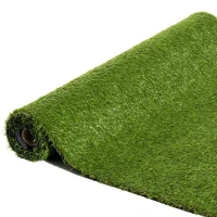 Outsunny Relva Artificial 25 mm Rolo de Relva Artificial 300x100 cm Realista com Orifícios de Drenagem para Varanda Jardim Pátio Verde(m-11)