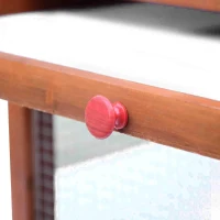 PawHut Galinheiro de Madeira para Exteriores tipo Jaula Conejera 190x66x116cm(m-9)