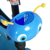 HOMCOM trotinete 5 em 1 para crianças de acima de1 ano trotinete de 3 rodas com assento removível guiador ajustável 62x25x72,5 cm Azul(m-10)