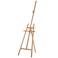 HOMCOM Cavalete de Pintura Cavalete de Madeira de Faia de Desenho para Estúdio com Altura Ajustável 65x44x174-230 cm Madeira(m-11)