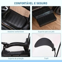 HOMCOM Carro de Passeio Carro Andador para Crianças acima de 12 Meses Mercedes G350 com Buzina Capô Removível Encosto e Suporte de Proteção 85,5x40,5x95cm Preto(m-7)