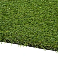 Outsunny Relva Artificial 25 mm Rolo de Relva Artificial 300x100 cm Realista com Orifícios de Drenagem para Varanda Jardim Pátio Verde(m-8)