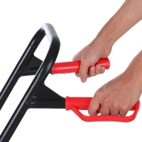 DURHAND Carrinho de mão de escada dobrável portátil carga 120 kg 60x45x109cm Vermelho e Preto(m-8)