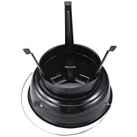 Outsunny Barbecue a Carvão Portátil Barbecue Pequena de Metal Esmaltado com 3 Pés Antiderrapantes Ø36,5x54cm Preto e Vermelho(m-12)