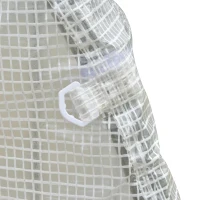 Outsunny Estufa de Jardim Tipo Túnel com janelas e portas Cobertura PE Estrutura de aço 295x200x190cm Branco(m-12)