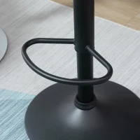 HOMCOM Conjunto de 2 Bancos de Bar Giratórios com Altura Ajustável Bancos Altos Moderno de Cozinha com Base Redonda e Apoio para os Pés 51,5x48x83-104cm Preto(m-9)