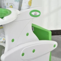 HOMCOM Cadeira para bebês acima de 6 meses 3 posições ajustáveis Acolchoado 57x59x105 cm Verde(m-10)