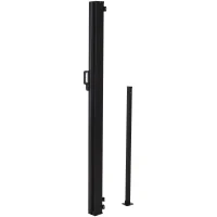 Outsunny Toldo Lateral Retrátil de Exterior 350x180cm Toldo de Privacidade Extensível com Proteção Solar para Jardim Balcão Cinza Escuro(m-11)