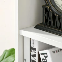 HOMCOM Estante para Livros Estante de Madeira com 7 Compartimentos de Armazenamento Plantas Arquivos para Sala de Estar Dormitório Escritório 50x24x106cm Branco(m-7)
