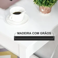 HOMCOM Mesa de escritório multifuncional moderna e minimalista 105x50x76 cm Branco(m-5)