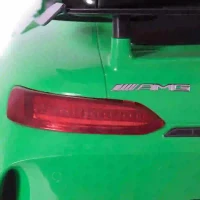 HOMCOM Carro elétrico para crianças de 3-5 anos licenciado de Mercedes GTR bateria de 12V com controle remoto Faróis musica Carga 25kg 105x58x45 cm Verde(m-12)