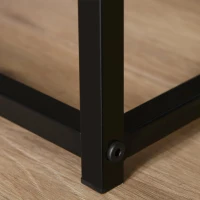 HOMCOM Mesa de cabeceira com 2 gavetas e base elevada de metal Estilo moderno e minimalista 39,5x40x48 cm Branco e cinza(m-7)