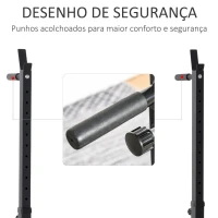 HOMCOM Suporte Ajustável para Barras de Peso Suporte Multifuncional para Exercício em Casa academia Carga 150kg Altura Ajustável 121-171cm Preto e Vermelho(m-6)