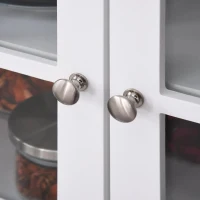 HOMCOM Armário de Cozinha Armário Auxiliar para Microondas com 2 Armários e Gaveta 68.6x40x164 cm Branco(m-8)