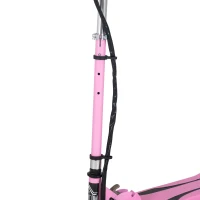 HOMCOM Trotinete Elétrico Dobrável Suporta até 50kg com Altura Ajustável Scooter Elétrica com Interruptor de Inicio e Freios 75x36x82-93cm Rosa(m-8)