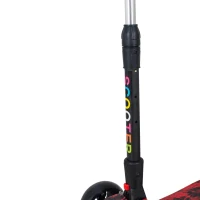 HOMCOM trotinete dobrável para crianças acima de 3 anos com altura ajustável em 4 níveis luzes musica e Nevoeiro de água 61x26x63-81 cm Vermelho(m-10)