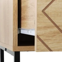 HOMCOM Mesa de Cabeceira cómoda de madeira confortável com 2 gavetas 48x39,5x60cm(m-7)