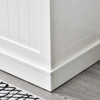 HOMCOM Móvel Cabide de Entrada com Banco Armário de Entrada com Cabide 5 Ganchos e Espaço de Armazenamento 96x34x179,7cm Marfim(m-9)