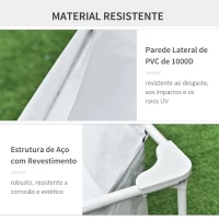 Outsunny Piscina Desmontável Tubular 252x152x65cm com Depuradora de Cartucho Piscina Retangular de Exterior para Adultos e Crianças 2.163L Cinza(m-5)