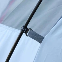 Outsunny Tenda de Campismo para 4-5 Pessoas Impermeável 3000mm+ Anti UV com Bolsa de Transporte e Gancho para Luz 455x230x180cm Cinza(m-10)