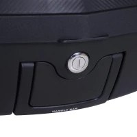 HOMCOM Mala para Motocicleta Mala para Mota Capacidade de 48L com Fechadura e 2 Chaves 56,5x44x32 cm Preto e Vermelho(m-9)