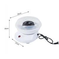 HOMCOM Máquina de Algodão Doce Potência 450W-550W Doce com Colher Medidora e 10 Palitos de Bambu 27x26x18cm Branco(m-3)