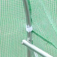 Outsunny Estufa Tipo Túnel 595x300x200cm Estufa de Jardim Grande com 12 Janelas e Porta Enrolável com Zíper para Cultivo de Plantas Verde(m-8)