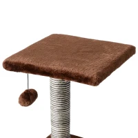 PawHut Árvore arranhador para gatos com Plataformas  35x35x104cm aglomerado de madeira coberto de pelucia Bege(m-2)