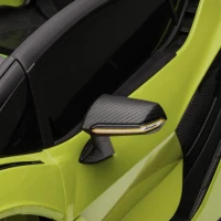 HOMCOM Carro Elétrico Lamborghini SIAN 12V para Crianças de 3-8 anos com Controle Remoto Abertura da Porta Música MP3 USB e Faróis 108x62x40cm Verde(m-11)