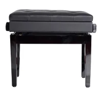 HOMCOM Banco de Piano com Espaço de Armazenamento Altura Ajustável com Assento Acolchoado Carga 200 kg 54,5x33x48-58 cm Preto(m-11)