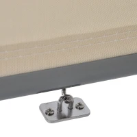 Outsunny Toldo Vertical de Parede com Alça para Sombra e Privacidade 160x250 cm Bege(m-10)