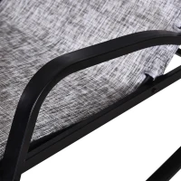 Outsunny Espreguiçadeira de balanço com encosto e apoio para pés Ajustável 69x64x108 cm cinza(m-11)