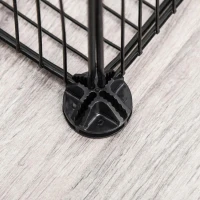 PawHut Recinto para Animais de Estimação DIY s com 22 Painéis e Porta Recinto Modular para Coelhos 105x70x45 cm Preto(m-10)
