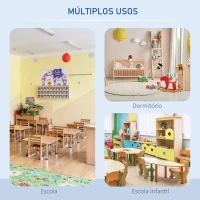 HOMCOM Estante Infantil de Brinquedos e Livros para Crianças com 2 Prateleiras e Caixa de Armazenamento com Tampa Dobrável para Habitação Infantil 70x33x62,5cm Azul(m-7)