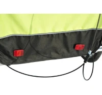 HOMCOM Reboque de Bicicleta para Crianças com 2 Lugares- Cor: Verde - 122 x 90 x 106 cm(m-4)