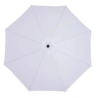 Outsunny Chapéu de Sol de Jardim Ø295x250cm com Manivela Chapéu de Sol Exterior com Mecanismo de Inclinação e Mastro Desmontável de Metal para Terraço Piscina Pátio Branco(m-12)