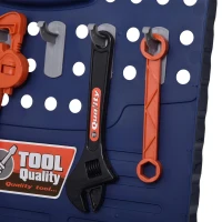 HOMCOM Bancada de Ferramentas para Crianças acima de 3 Anos Desmontável Maleta de Ferramentas com 68 Peças Incluídas Brinquedo de Imitação 40x43x72cm Multicolor(m-6)