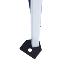 Outsunny Tenda Dobrável Tenda com Desenho Pop Up para Jardim Campismo Festas Eventos Aço e Oxford 297x297x250 cm Azul(m-10)