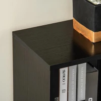 HOMCOM Estante para Livros com 3 Compartimentos de Armazenamento Livros Plantas para Sala de Estar Estúdio Dormitório 62,2x24x102,4cm Preto(m-9)