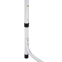 Outsunny Mesa Mala de Alumínio com 4 tamboretes dobrável portátil Altura Ajustável para Acampamento 120x60x69cm Marrom e Vermelho(m-7)