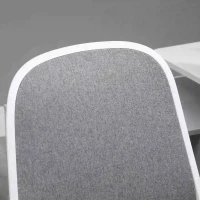 Vinsetto Cadeira de Escritório Giratória Função de Inclinação Altura Ajustável Ergonômica com Apoio de Braço Elevavel Carga 120 kg 62,5x60x94-104cm Cinza(m-9)