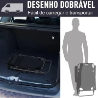 Outsunny Espreguiçadeira Reclinável  Dobrável  com Encosto Ajustável Apoio de Braço e Apoio para os Pés Carga 136 kg 135x60x89 cm Preto(m-6)