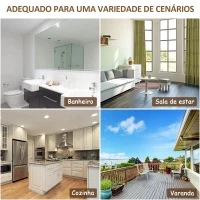 Kleankin Prateleira para Banheiro com 5 níveis de Estrutura em Bambu Pinho 35x36x138.5cm Branco(m-7)
