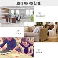 Vinsetto Placa de vidro com bandeja Inclui 4 marcadores e borracha 90x60x0,45 cm Branco(m-6)