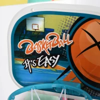 HOMCOM Tabela de basquetebol para crianças acima de 6 anos com suporte de altura ajustável e base recarregável incluídos 32x65x126-158 cm(m-9)